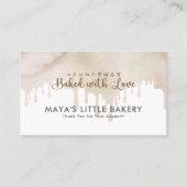 Carte De Visite Melted Chocolate Watercolor Bakery Loyalty Rewards (Devant)
