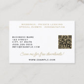 Carte De Visite Melting Black Treble Clef (Dos)