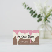 Carte De Visite Melting Neapolitan Ice Cream Shop (Debout devant)