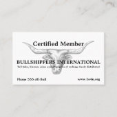 Carte De Visite Membre de Bullshippers International avec QR code (Devant)