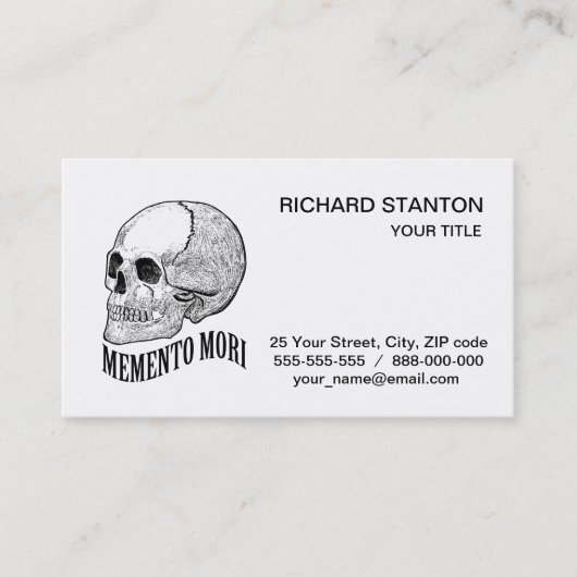 Carte De Visite Memento mori (Devant)
