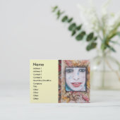 CARTE DE VISITE MÉMOIRE DE L'AUTOMNE / FEUILLES ET GOUTTES D'OR D' (Debout devant)