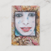 CARTE DE VISITE MÉMOIRE DE L'AUTOMNE / FEUILLES ET GOUTTES D'OR D' (Dos)