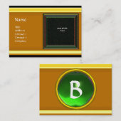 Carte De Visite MÉMOIRE VIBRANT2 MONOGRAMME vert gem (Devant / Derrière)
