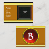 Carte De Visite MÉMOIRE VIBRANTE2 MONOGRAMME rouge (Devant / Derrière)