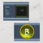 Carte De Visite MÉMOIRE VIBRANTE3 MONOGRAMME jaune (Devant / Derrière)