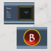 Carte De Visite MÉMOIRE VIBRANTE3 MONOGRAMME rouge (Devant / Derrière)