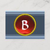 Carte De Visite MÉMOIRE VIBRANTE3 MONOGRAMME rouge (Dos)