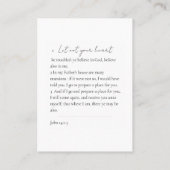 Carte De Visite Mémorial bleu et or Photo funéraire Keepsaké Busi (Dos)