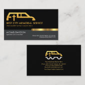 Carte De Visite Mémorial de l'onglet or gris gris (Devant / Derrière)