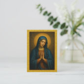 Carte De Visite Mémorial de prière funéraire de la Vierge Marie - (Debout devant)