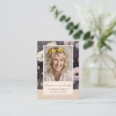Carte De Visite Memorial Floral Photo Funeral Keepsaké (Debout devant)