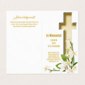 Carte De Visite Mémorial funéraire de Lily Cross (Extérieur déplié)