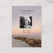 Carte De Visite Mémorial funéraire du coucher du soleil de la cart (Devant)