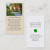 Carte De Visite Memorial Funeral Irish Blessing Prayer Card (Devant / Derrière)