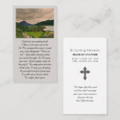 Carte De Visite Memorial Green Orange Blue Sympathy Card (Devant / Derrière)