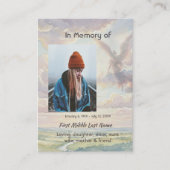 Carte De Visite Memorial Keepsake Angel Sky Clouds (Devant)