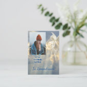 Carte De Visite Memorial Keepsaké Angel Sky Nuages (Debout devant)