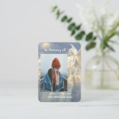 Carte De Visite Memorial Keepsaké Angel Sky Nuages (Debout devant)