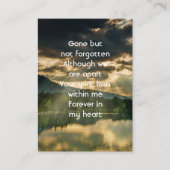 Carte De Visite Memorial Keepsake Beautiful Lake Beach (Devant)