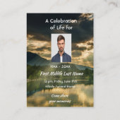 Carte De Visite Memorial Keepsake Beautiful Lake Beach (Dos)