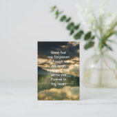 Carte De Visite Memorial Keepsake Beautiful Lake Beach (Debout devant)