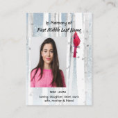 Carte De Visite Memorial Keepsake Cardinal Bird (Devant)