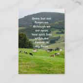 Carte De Visite Memorial Keepsake Cattle Farm Landscape (Dos)