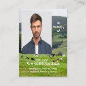 Carte De Visite Memorial Keepsake Cattle Farm Landscape (Devant)