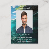 Carte De Visite Memorial Keepsake Deep Sea Diving Diver (Devant)