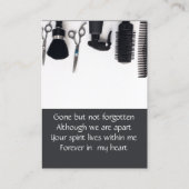 Carte De Visite Memorial Keepsaké Droit des avocats (Dos)