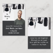 Carte De Visite Memorial Keepsaké Droit des avocats (Devant / Derrière)