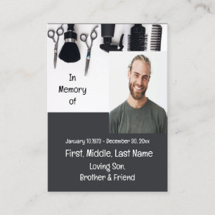 Carte De Visite Memorial Keepsaké Droit des avocats