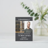 Carte De Visite Memorial Keepsaké Droit des avocats (Debout devant)