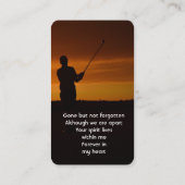 Carte De Visite Memorial Keepsaké Golfing Golf (Dos)