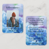 Carte De Visite Memorial Keepsaké Hydrangea Garden Flowers (Devant / Derrière)