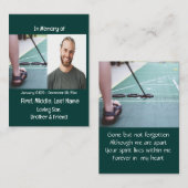 Carte De Visite Memorial Keepsaké jeu de tableau (Devant / Derrière)