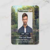 Carte De Visite Memorial Keepsaké Lake Pond Park Canards (Dos)