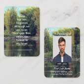 Carte De Visite Memorial Keepsaké Lake Pond Park Canards (Devant / Derrière)
