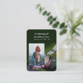 Carte De Visite Memorial Keepsaké Memorial Dragonfly Lotus Flower (Debout devant)