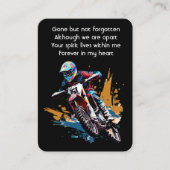 Carte De Visite Memorial Keepsake  Motocross Motorcycle Racing  (Devant)