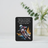 Carte De Visite Memorial Keepsake  Motocross Motorcycle Racing  (Debout devant)