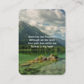 Carte De Visite Memorial Keepsake Mountain Lake Landscape  (Dos)