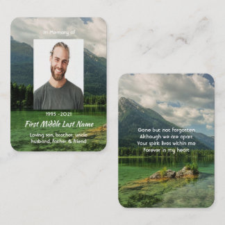Carte De Visite Memorial Keepsake Mountain Lake Landscape 