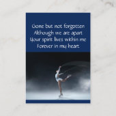 Carte De Visite Memorial Keepsaké Patinage Patinage Patinage (Dos)