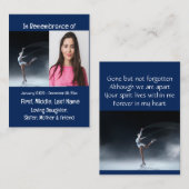 Carte De Visite Memorial Keepsaké Patinage Patinage Patinage (Devant / Derrière)