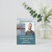 Carte De Visite Memorial Keepsaké pêcheur commercial (Debout devant)