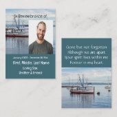 Carte De Visite Memorial Keepsaké pêcheur commercial (Devant / Derrière)