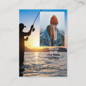 Carte De Visite Memorial Keepsaké pêcheur pêche poisson (Devant)