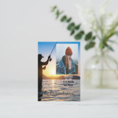 Carte De Visite Memorial Keepsaké pêcheur pêche poisson (Debout devant)
